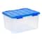 IRIS® WeatherPro™ 44qt. Clear Heavy Duty Plastic Storage Bins with Blue Lids, 4ct.